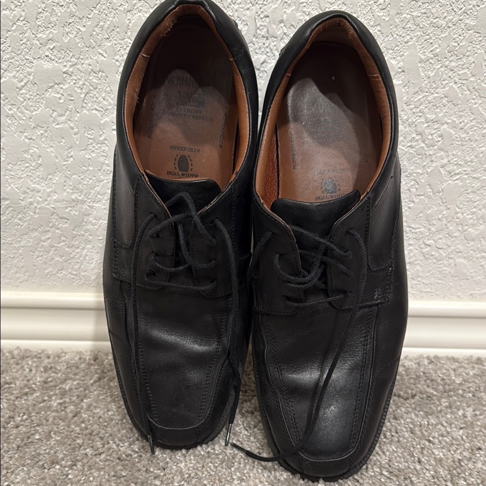 Johnston & Murphy Black Classic Leather Derbys